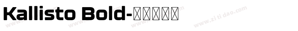 Kallisto Bold字体转换